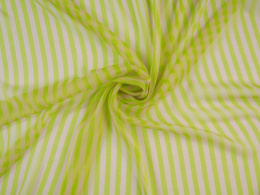 Jedwab szyfon - Pionowe paski neon