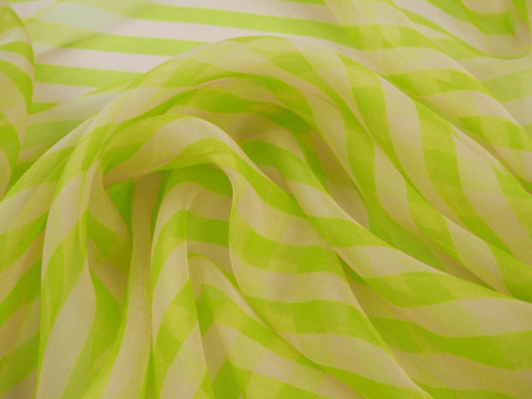 Jedwab szyfon - Pionowe paski neon Jedwab szyfon - Pionowe paski neon