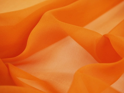Jedwab szyfon - Pomarańczowy