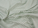 bawełna koszulowa w poziome, zielone paski