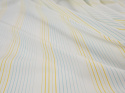 Bawełna naturalna - Żółte i niebieskie prążki