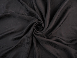 Jedwab wytłaczany - Czarne kwiaty