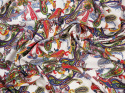 Wiskoza - Kolorowy paisley biel