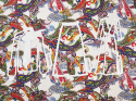 Wiskoza - Kolorowy paisley biel