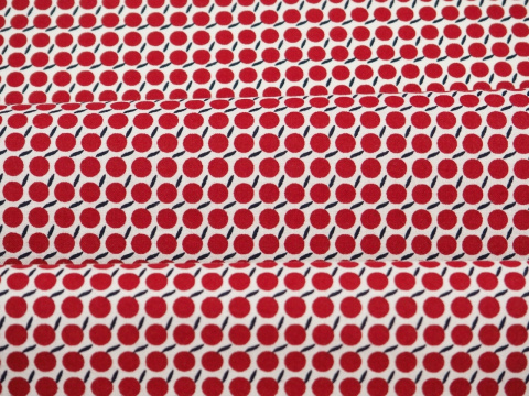 bawełna elastyczna geometryczne wisienki bawełna elastyczna geometryczne wisienki