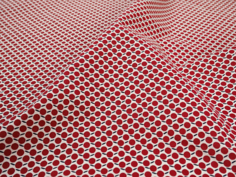 bawełna elastyczna geometryczne wisienki bawełna elastyczna geometryczne wisienki