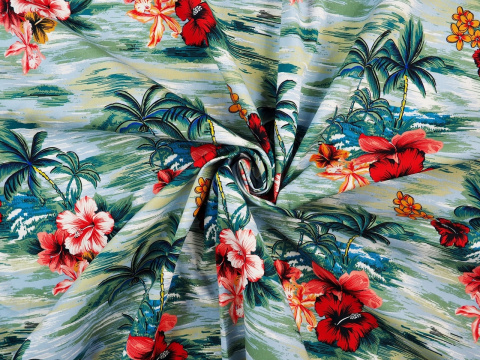 bawełna elastyczna palmy i hibiskusy bawełna elastyczna palmy i hibiskusy