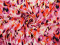 Jedwab elastyczny - Stylizowana pantera fiolet i czerwień