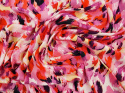 fiolet czerwień jedwab elastyczny stylizowana pantera