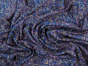 niebieski jedwab elastyczny wzór brokat