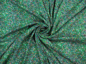 zielony jedwab elastyczny wzór brokat