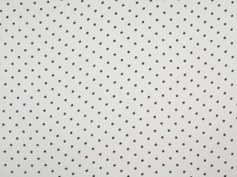 Jedwab szyfon - Czarne groszki na bieli