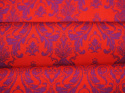 czerwona wiskoza fioletowe ornamenty