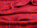 czerwona wiskoza fioletowe ornamenty