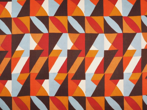 wiskoza geometryczny wzór retro ciepłe kolory wiskoza geometryczny wzór retro ciepłe kolory
