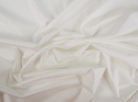włoska bawełna elastyczna biała śmietankowa