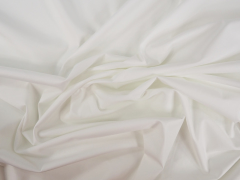 włoska bawełna elastyczna biała śmietankowa