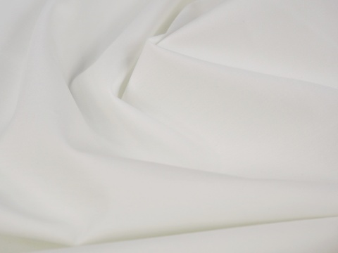 włoska bawełna elastyczna biała śmietankowa