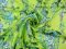 Jedwab naturalny - Niebieska wisteria na jasnej zieleni
