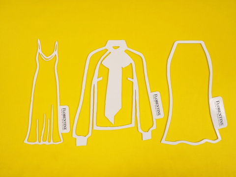 włoski jedwab elastyczny w żółtym kolorze