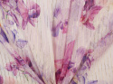 lilaróż szyfon z lurexem w fioletowe storczyki
