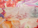 jedwab szyfon w kolorowe kwiaty
