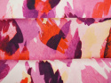 jedwab w stylizowaną panterkę w odcieniach fioletu i czerwieni