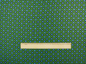 zielony jedwab twill w niebieskie, retro koniczynki