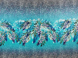 Jedwab naturalny - Pantera i wisteria [panel 1,15 m]