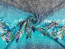 Jedwab naturalny - Pantera i wisteria [panel 1,15 m]