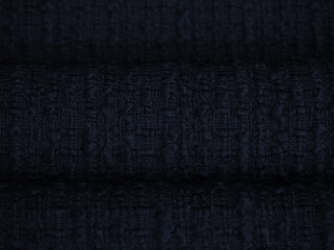 atramentowa chanelka premium wełna z jedwabiem wełna boucle atramentowa chanelka premium wełna z jedwabiem wełna boucle