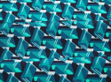 jedwab abstracja retro w kolorze morskim