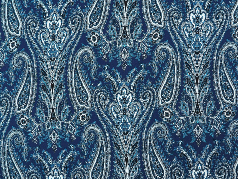 niebieski jedwab w orientalny wzór paisley niebieski jedwab w orientalny wzór paisley