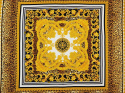 jedwab panel w złote ornamenty i panterkę