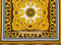 jedwab panel w złote ornamenty i panterkę