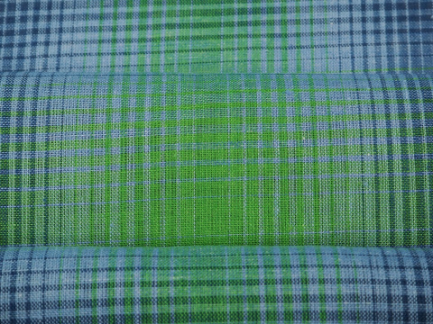 len w niebieskozieloną kratkę len w niebieskozieloną kratkę