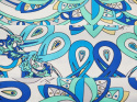 lycra w abstrakcyjne, niebieskie rozety Pucci