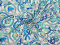 Lycra sygnowana - Abstrakcyjne, niebieskie rozety
