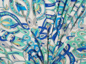 lycra w abstrakcyjne, niebieskie rozety Pucci