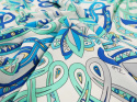 lycra w abstrakcyjne, niebieskie rozety Pucci