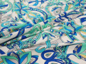 lycra w abstrakcyjne, niebieskie rozety Pucci