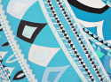 lycra w abstrakcyjne, niebieski ornamenty Pucci