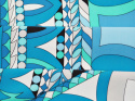 lycra w abstrakcyjne, niebieski ornamenty Pucci