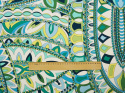 lycra w abstrakcyjne, niebiesko zielone ornamenty Pucci