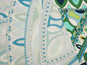 lycra w abstrakcyjne, niebiesko zielone ornamenty Pucci