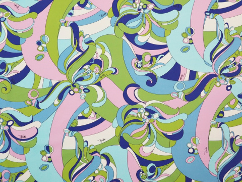 lycra w abstrakcyjne, pastelowe kwiaty z indygo lycra w abstrakcyjne, pastelowe kwiaty z indygo