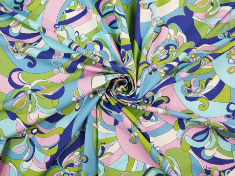 lycra w abstrakcyjne, pastelowe kwiaty z indygo lycra w abstrakcyjne, pastelowe kwiaty z indygo