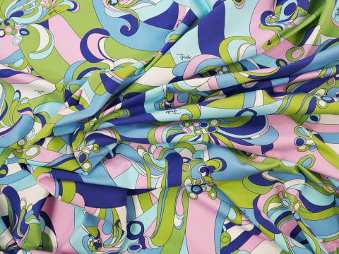 lycra w abstrakcyjne, pastelowe kwiaty z indygo lycra w abstrakcyjne, pastelowe kwiaty z indygo