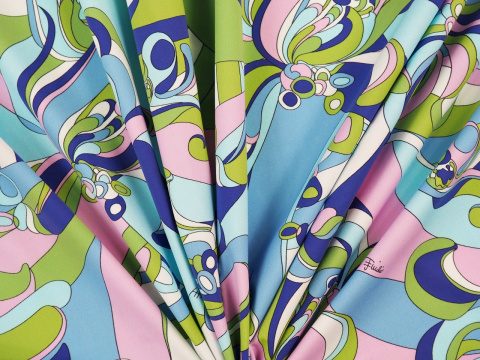 lycra w abstrakcyjne, pastelowe kwiaty z indygo lycra w abstrakcyjne, pastelowe kwiaty z indygo
