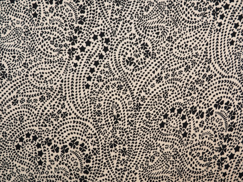 piaskowa wiskoza paisley z czarnych kropek piaskowa wiskoza paisley z czarnych kropek